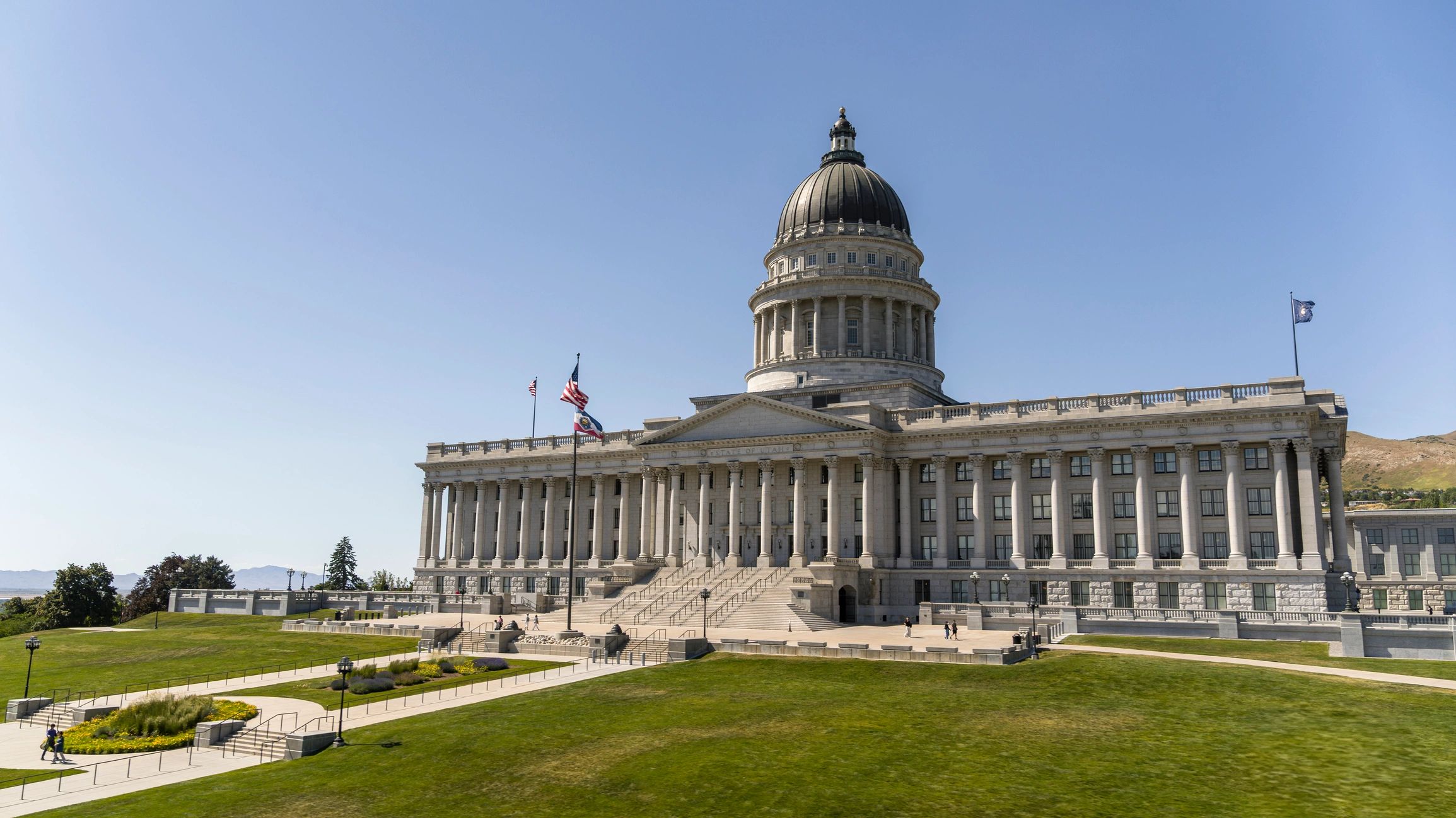 Utah State Capitol building with neoclassical columns